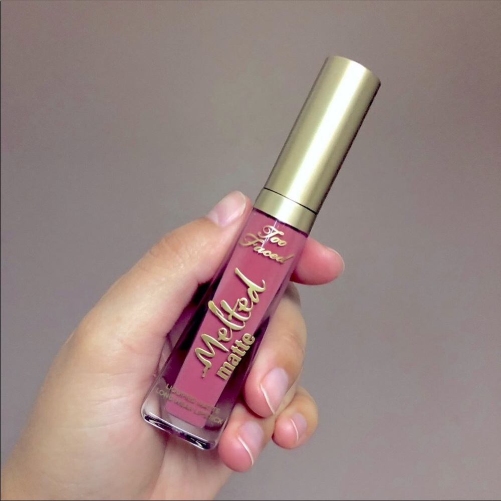 Too Faced High-Shine Sparkling Lip Gloss & Too Faced matte long wear lipstick